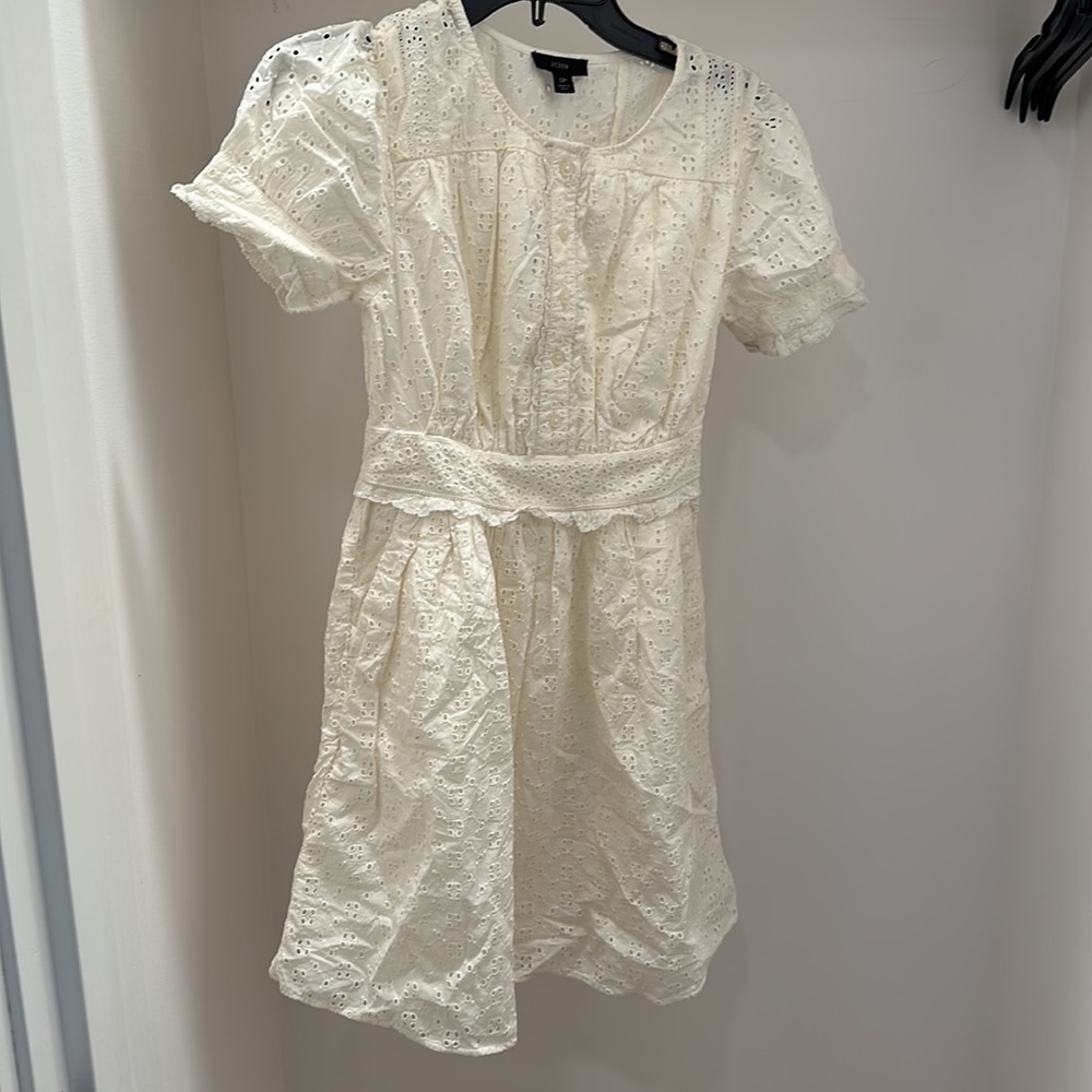 J Crew Eyelet Dress with pockets
